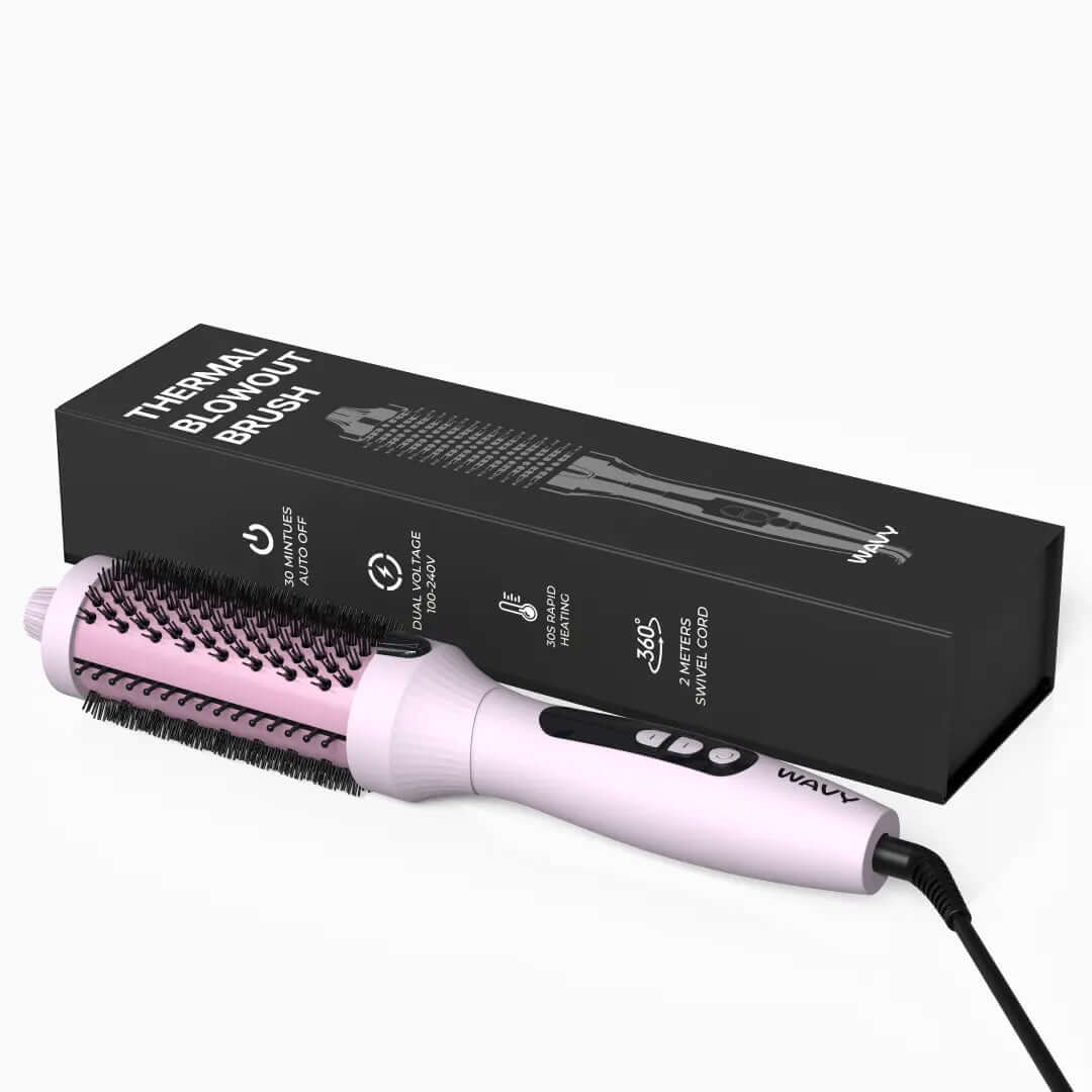 Brosse soufflante thermique rose