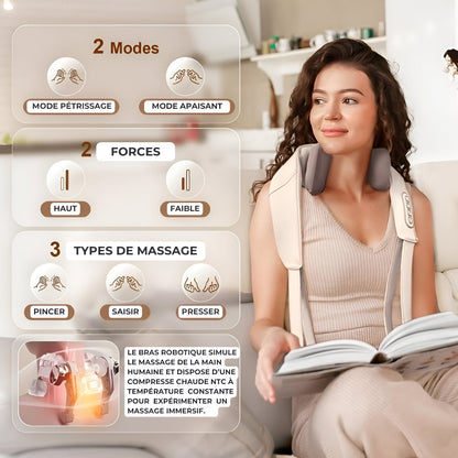 Massagy™ – Masseur cervical et épaules avec chaleur