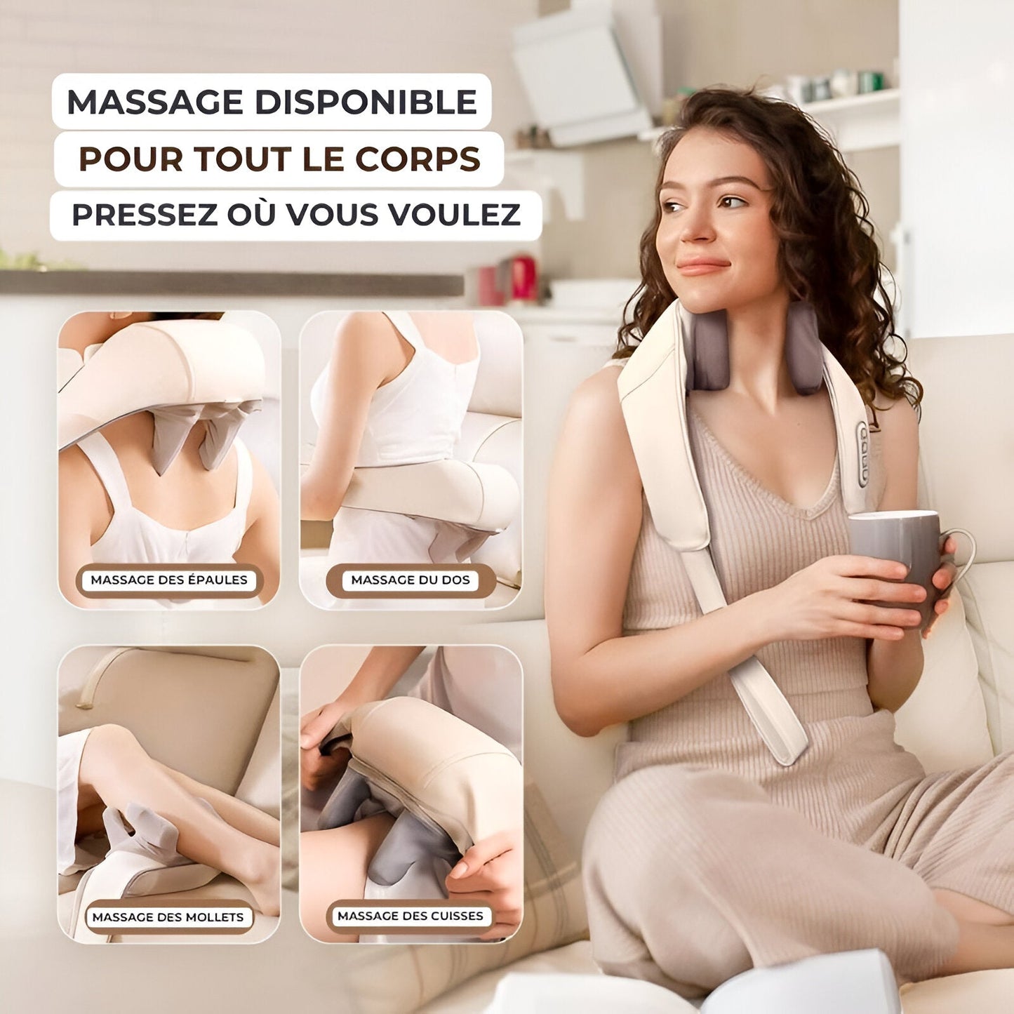 Massagy™ – Masseur cervical et épaules avec chaleur